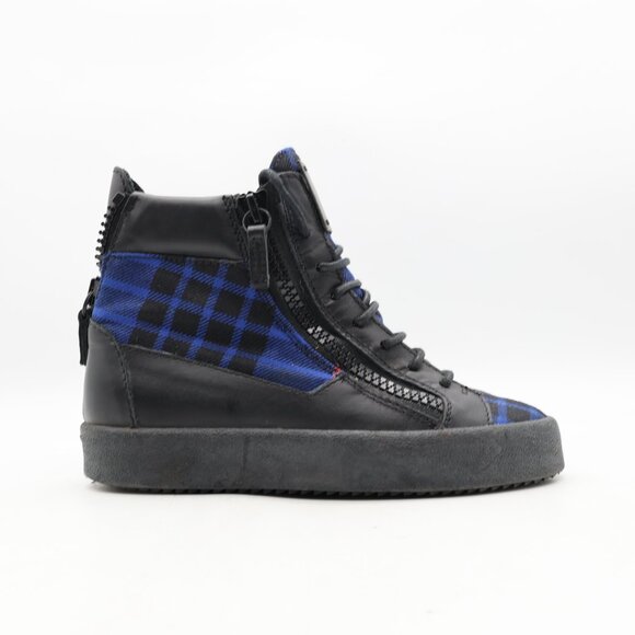 Giuseppe Zanotti Gerard Plaid Women's EU 35.5 Mid Top Sneakers Lace Up - Picture 1 of 11